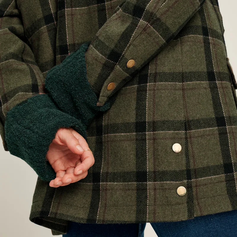 Joules Women's Berkley Tweed Fieldcoat - Green Tweed-5